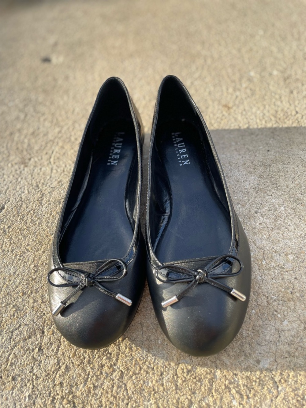 Lauren Ralph Lauren Abigale II Oxford Flats Black w/ Box ✨